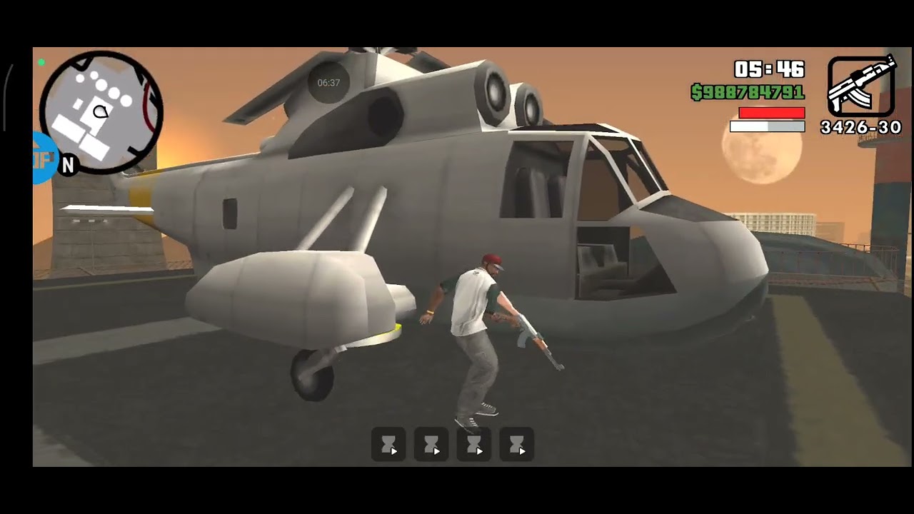 CJ steal a leviathan from military area#39