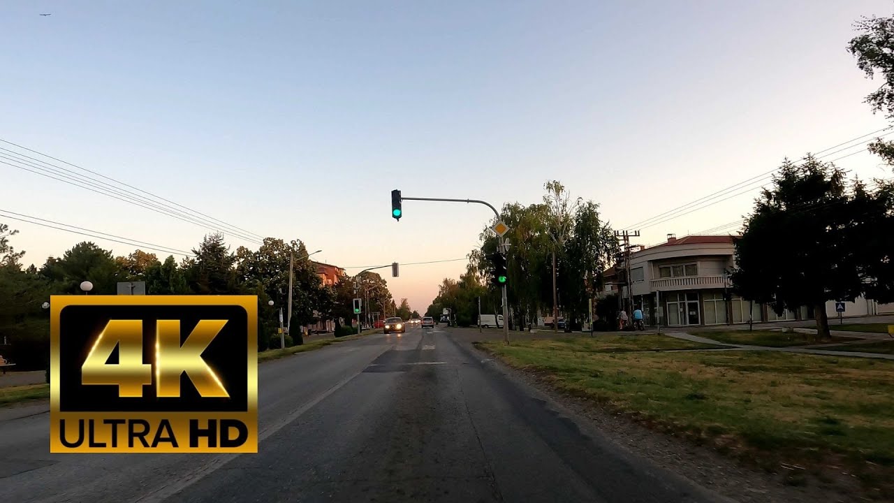 Driving in Serbia, The Longest Main Street in Europe, Temerin, Part 2, 4K