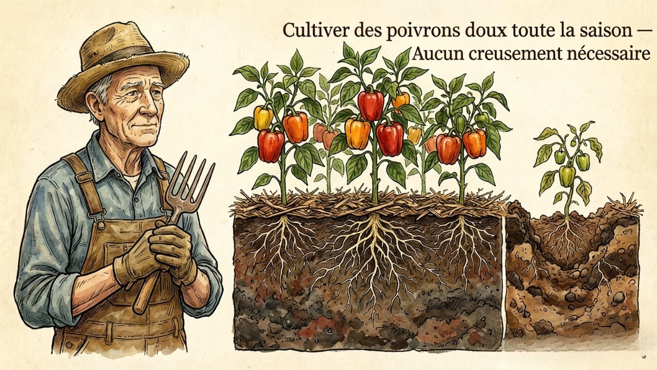 Cultiver des poivrons toute la saison — Sans creuser