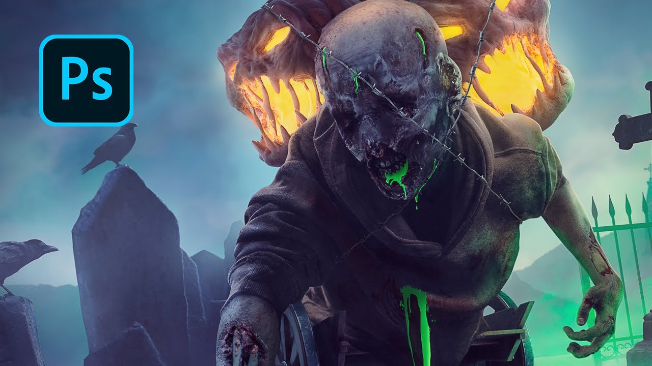 My Entry to Benny's Edit War Transformations HALLOWEEN 2022! Photoshop - Speed Art