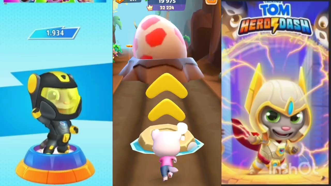 Talking Tom Gold Run. Tom vs Angela vs Hank vs Ginger Gameplay Episodes