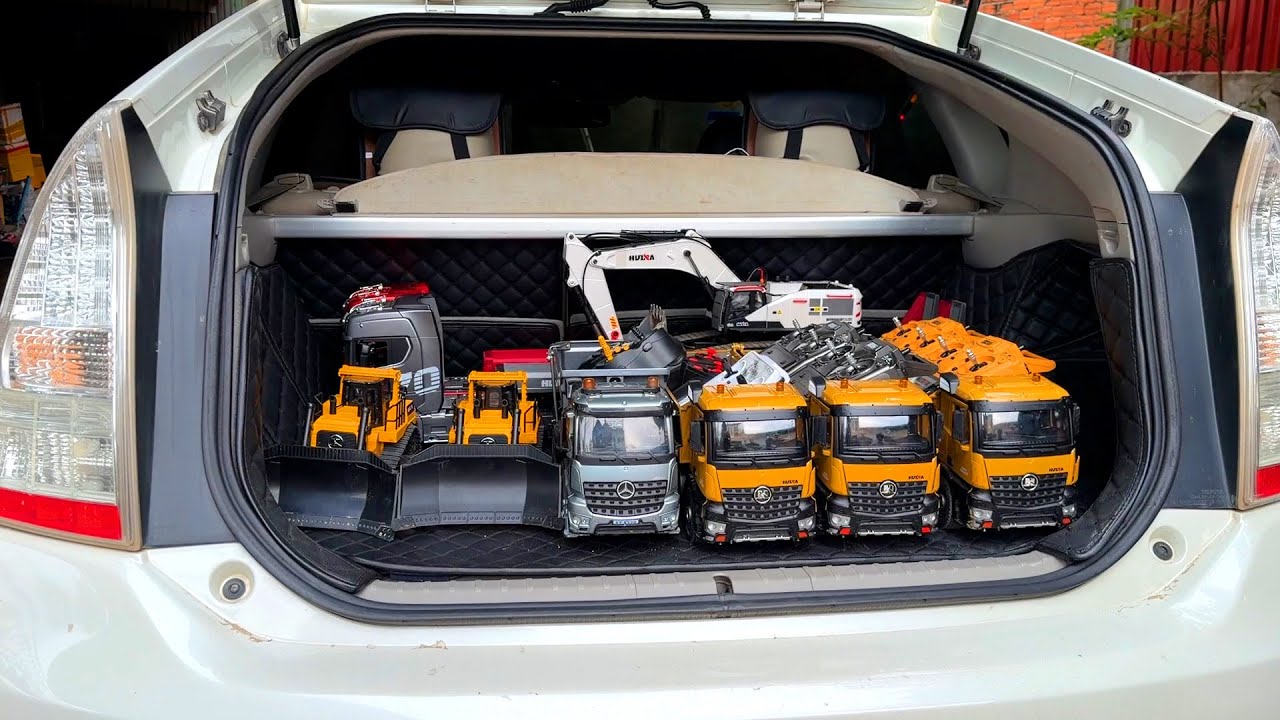 Amazing RC Activities Truck , Excavator , Dump Truck , Dump Trailer , Working Drive On The Road.