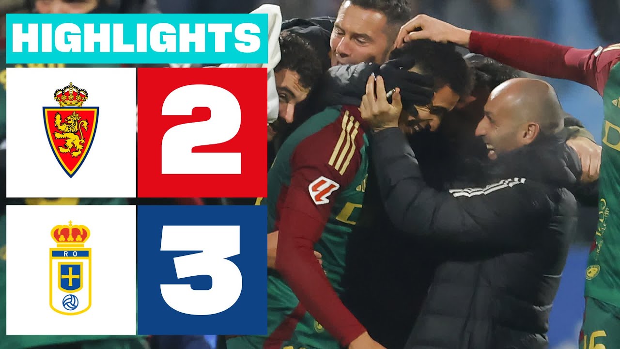 REAL ZARAGOZA 2 - 3 REAL OVIEDO I RESUMEN LALIGA HYPERMOTION