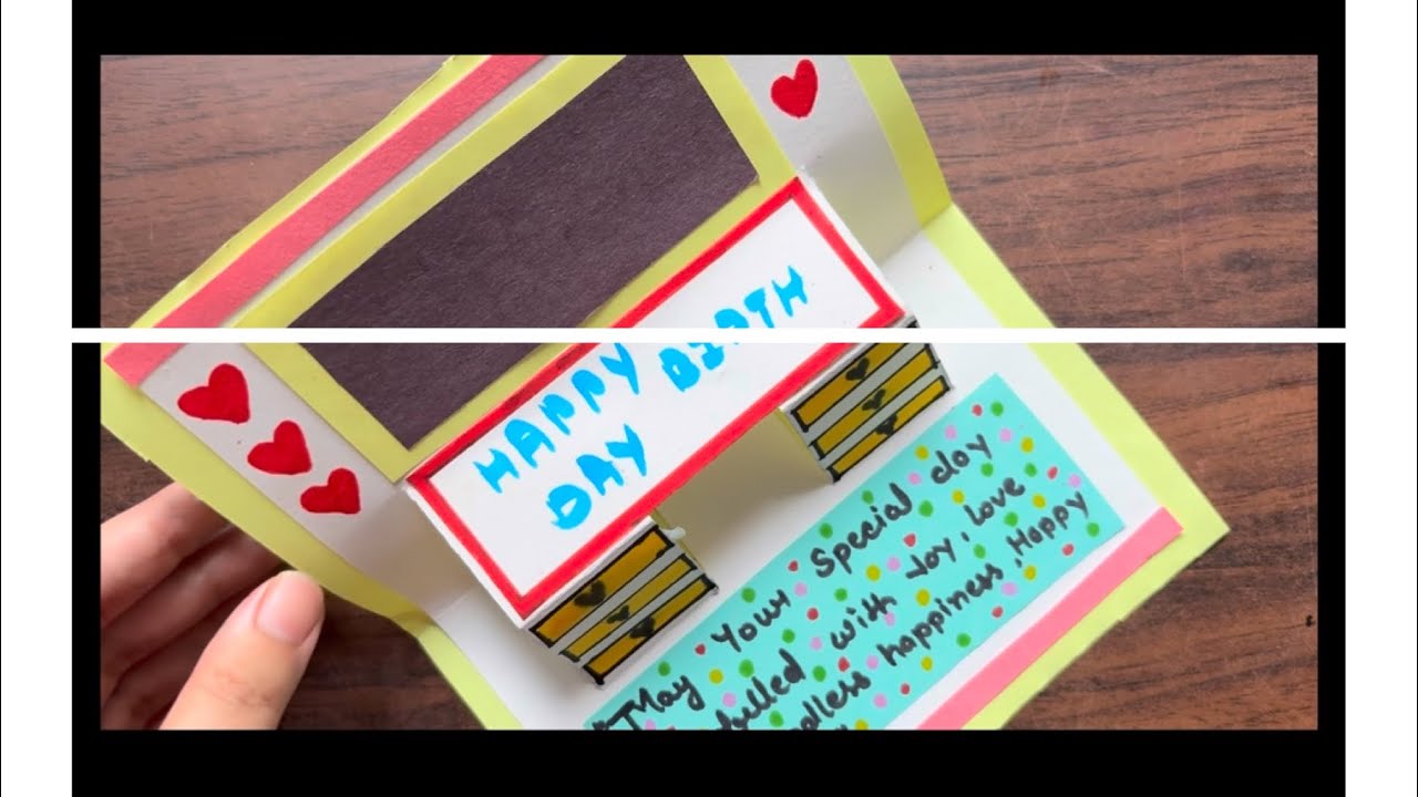 Birthday card idea| birthday🎁aesthetic card🎈easy birthday card gift for my friend🍿easy birthday card