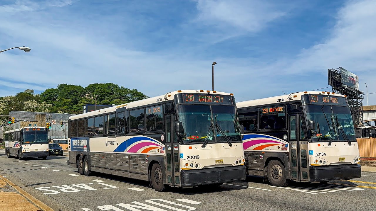 New Jersey Transit Bus Compilation in Weehawken NJ #8