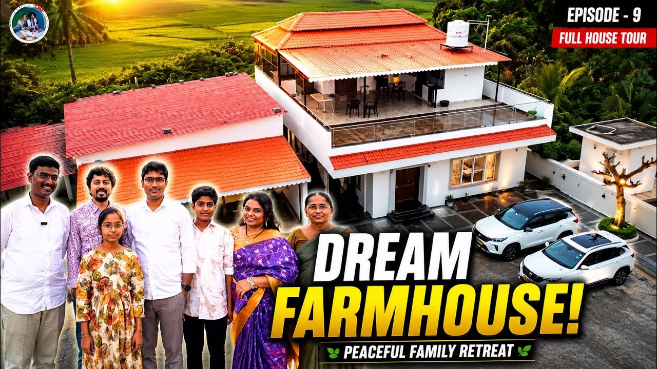 Traditional Indian Duplex Home Tour | Farmhouse Feel Family House by Lake | Aravind Katukam