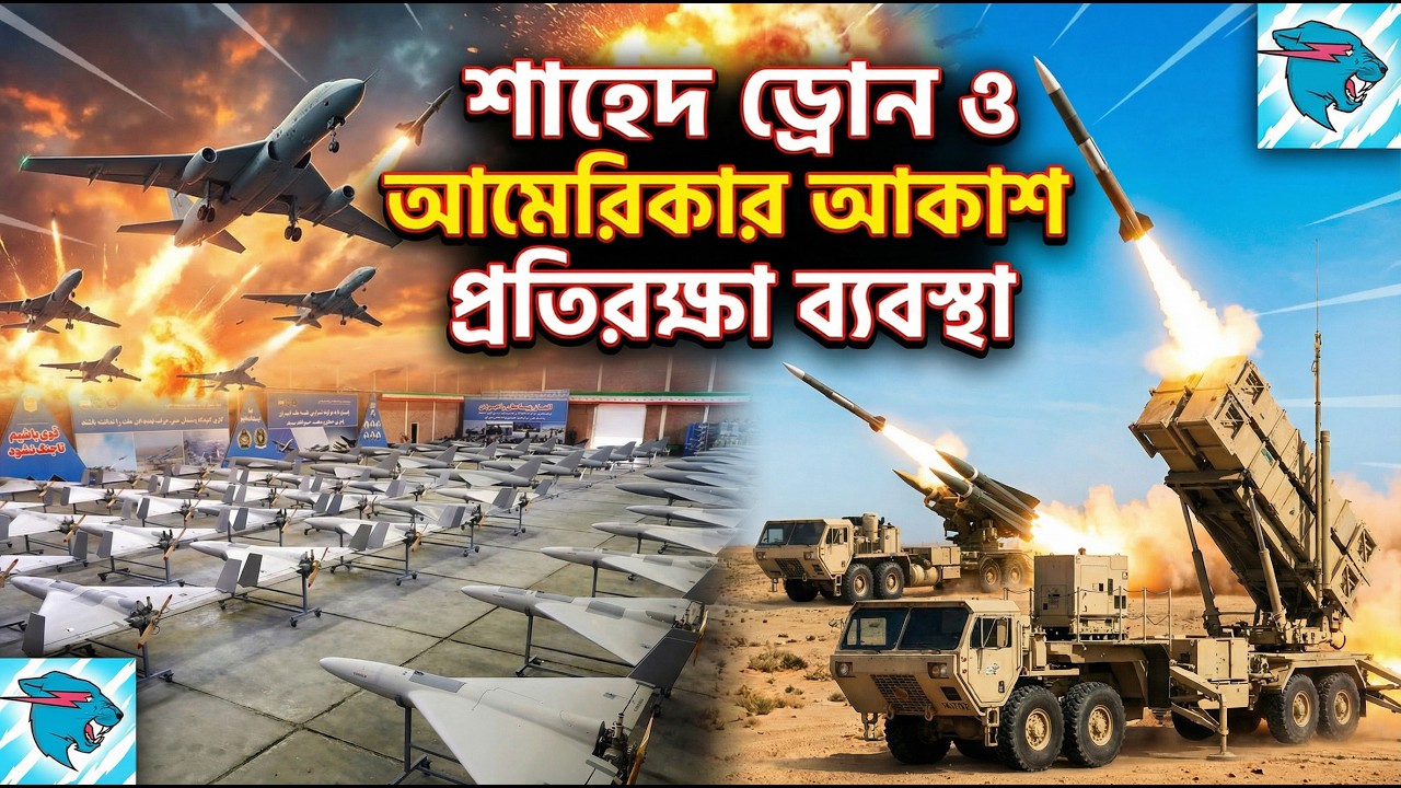 🔴LIVE: শাহেদ ড্রোন ও আমেরিকার আকাশ প্রতিরক্ষা ব্যবস্থা