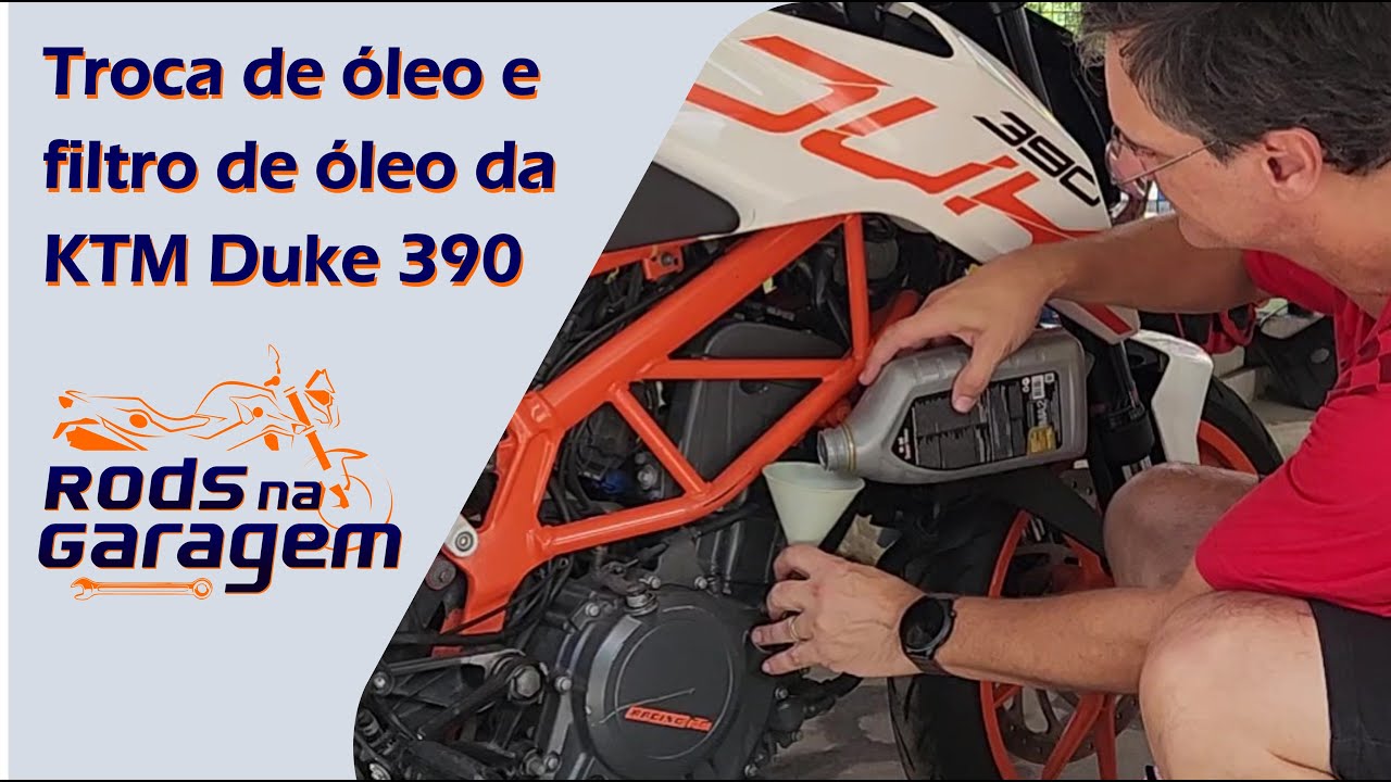 KTM Duke 390 - Como trocar o óleo e o filtro de óleo #tutorial #motocicletas #manutenção