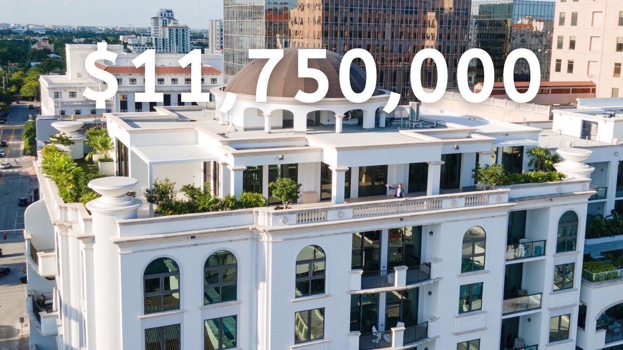Inside the MOST EXPENSIVE PENTHOUSE in Coral Gables, FL with a MASSIVE Balcony!!