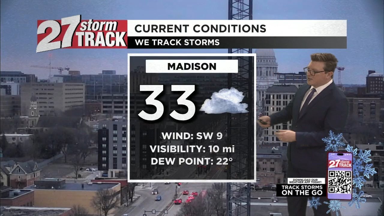 Snow departs, colder air arrives