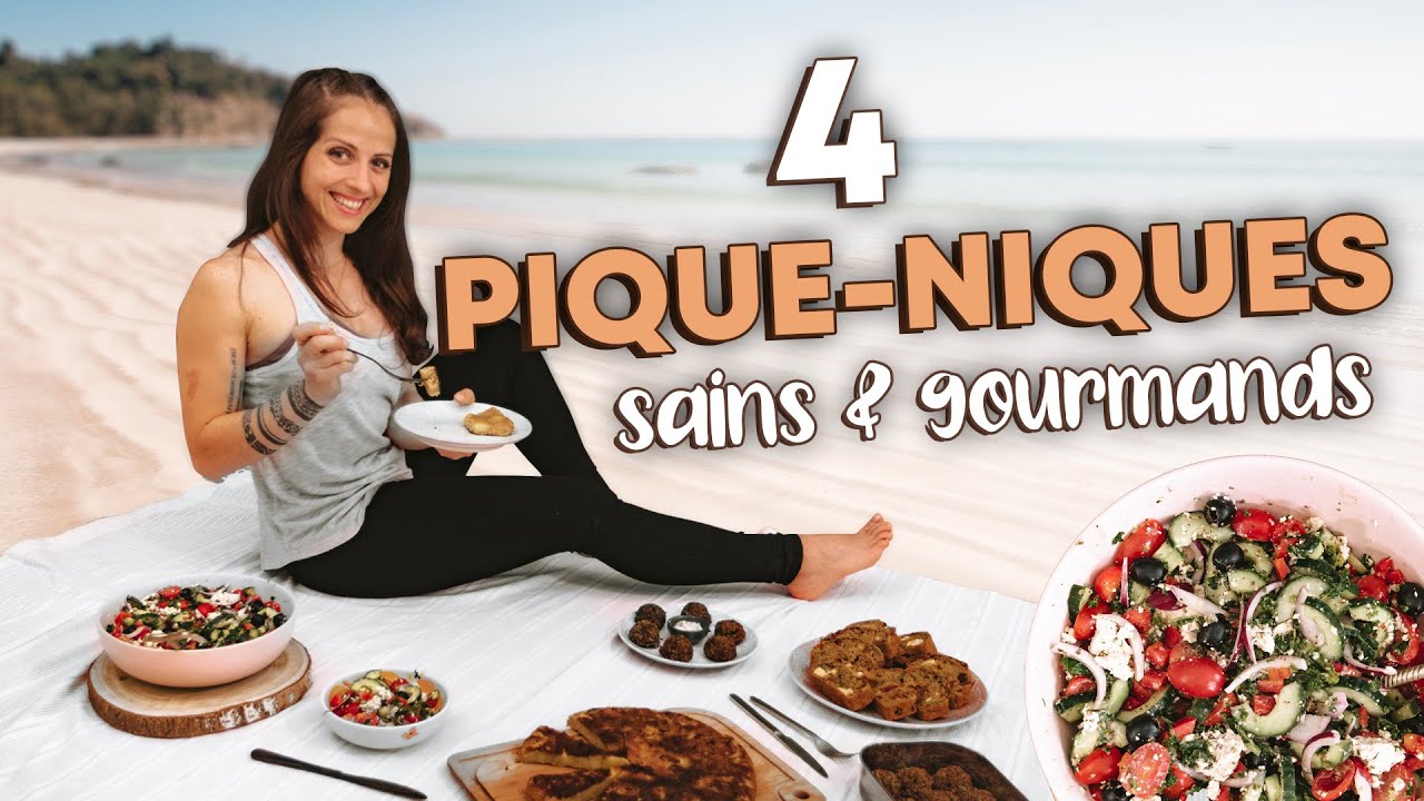 4 RECETTES pour un PIQUE-NIQUE HEALTHY RÉUSSI 😋 || Pique-nique Vegan, Sain et Très Gourmand