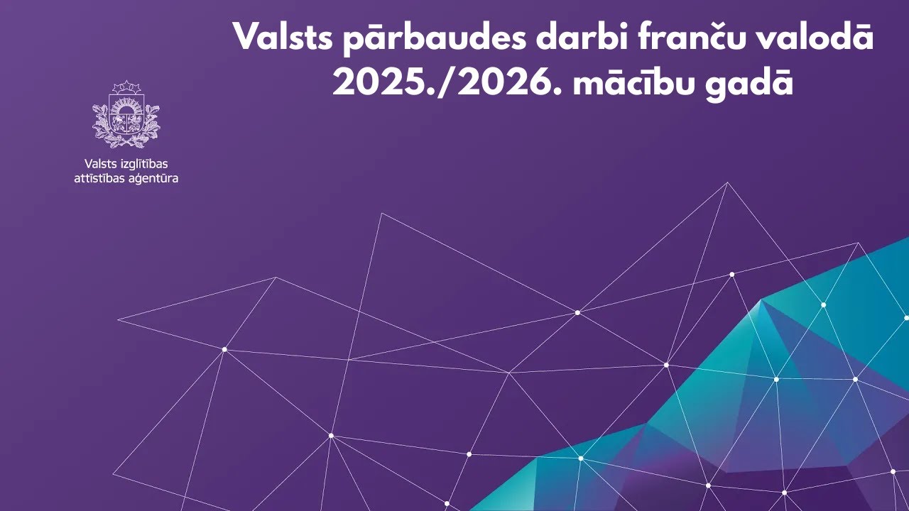VIAA 23.01.2026. seminārs "Valsts pārbaudes darbi franču valodā 2025./2026. mācību gadā
