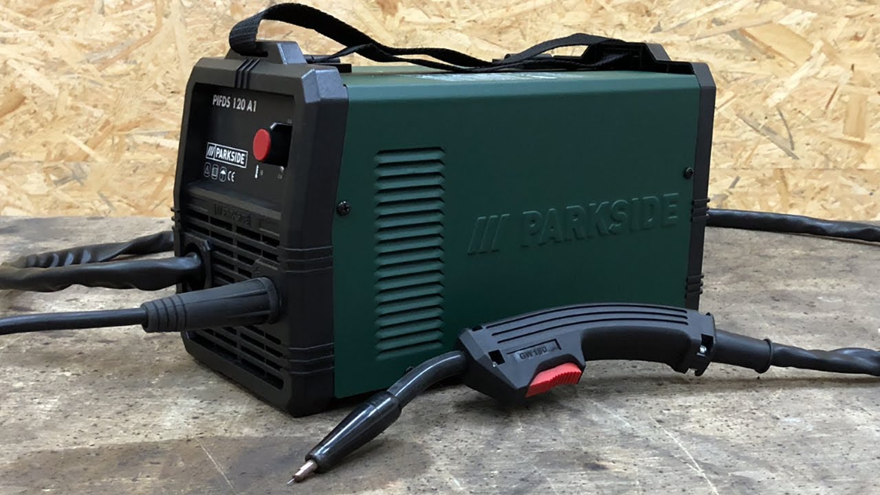 Lidl PARKSIDE ® PIFDS 120 A1 Mag Flux welding machine Unboxing and Test welding without gas for 99€