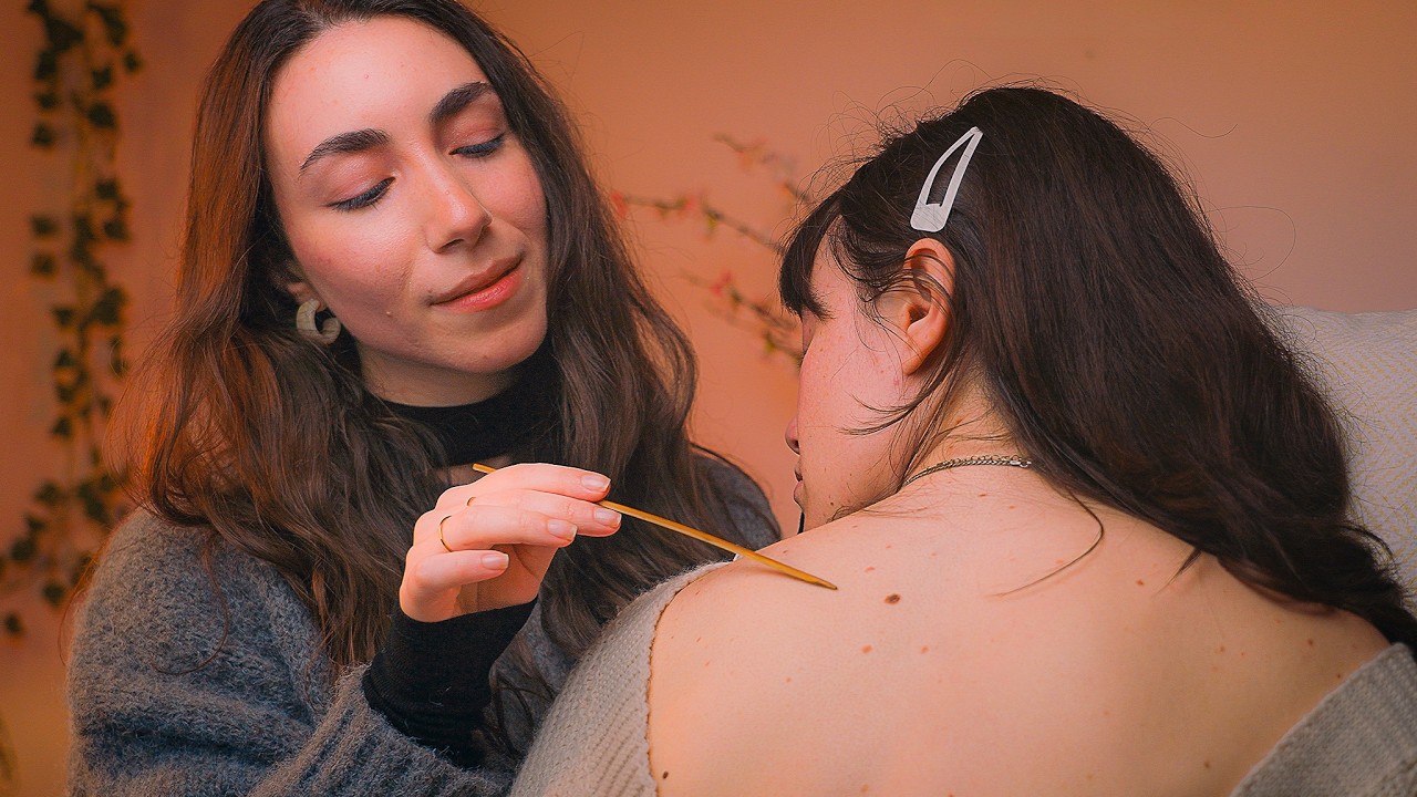 ASMR Real Person Back & Scalp Care 💆🏻&zwj;♀️ Tracing, Oil Massage, Hair Play | Deep Sleep