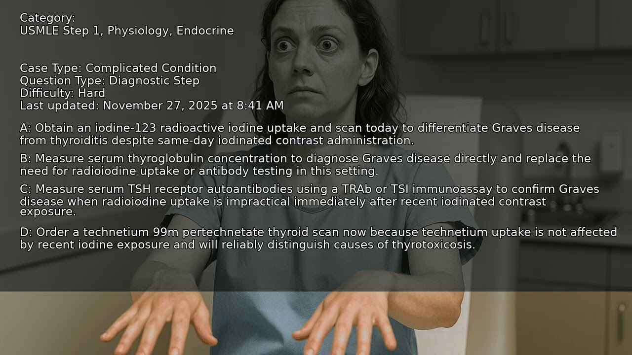 Endocrine, Physiology, USMLE Step 1 - Full Vignette with Extended Explanations