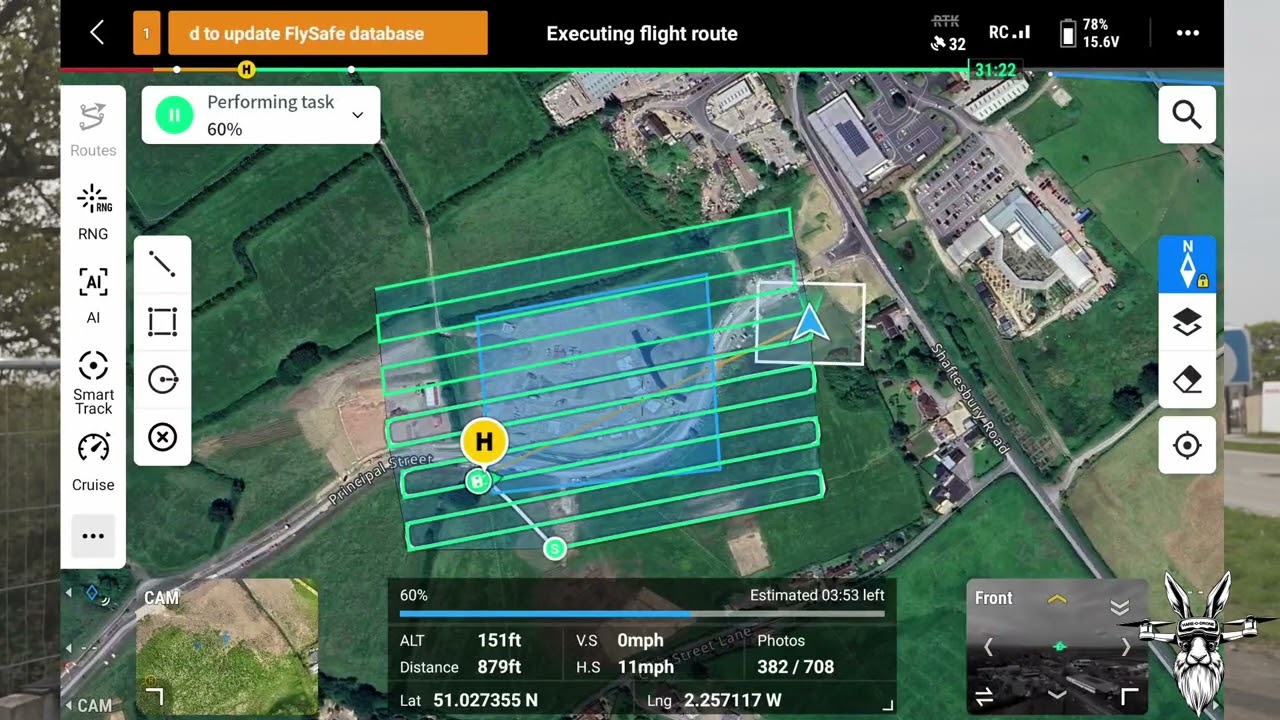 I head out to a new housing development to scan the whole estate so far with the DJI Matrice 4E.