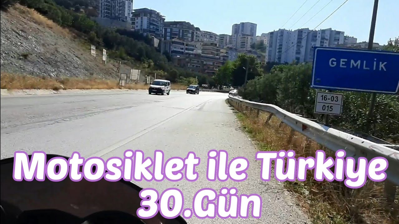 Bursa/Gemlik üzeri~Trilye'ye doğru gidiyorum.Motosiklet ile Türkiye Gezisi Vlog 33