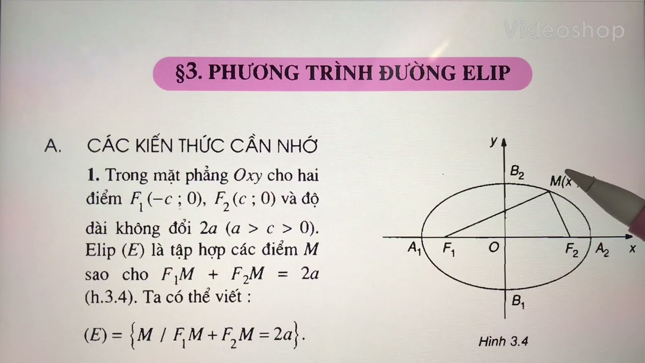Toán 10. CĐ8.T9. PHƯƠNG TRÌNH ĐƯỜNG ELIP (lý thuyết và bài tập)