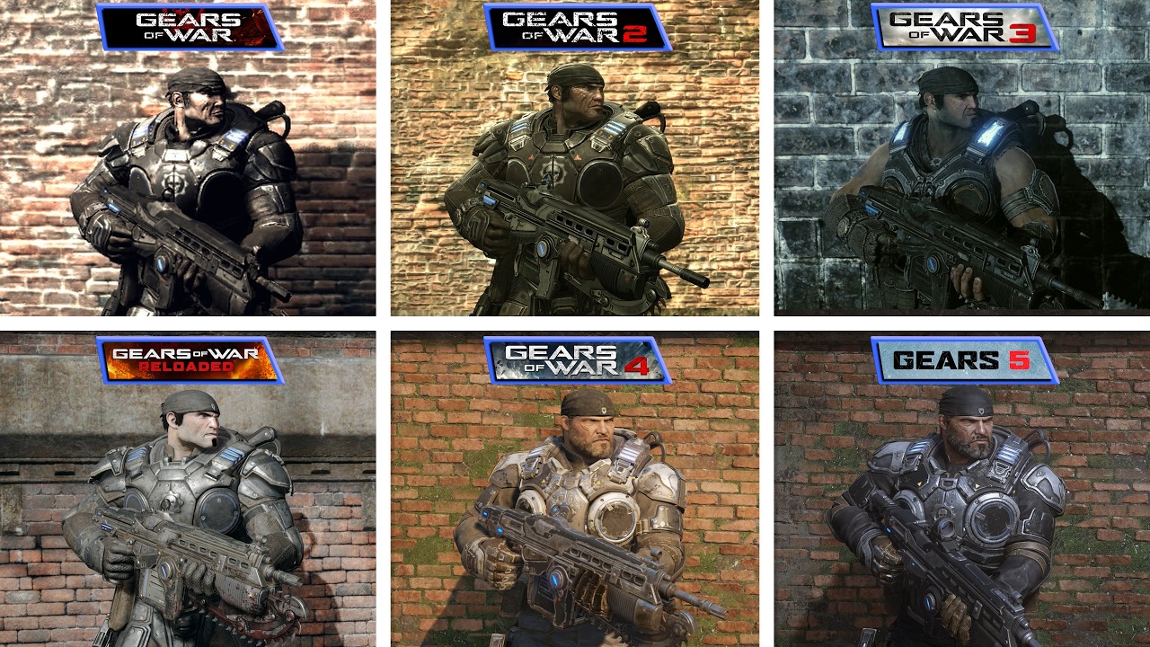 Gears of War 1 - 2 - 3 - 4 - 5 | Graphics Evolution | Gridlock 2006 - 2019
