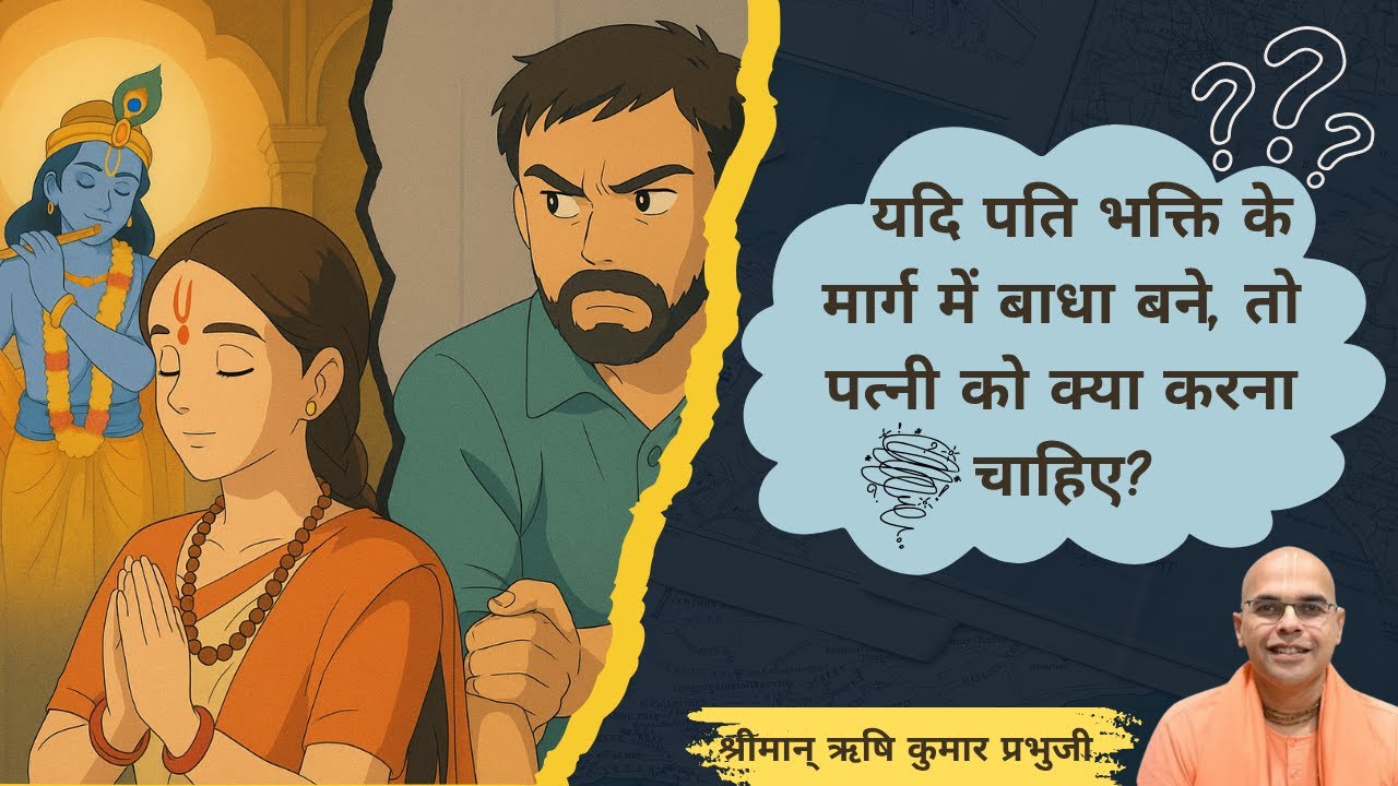 🛐यदि पति भक्ति के मार्ग में बाधा बने, तो पत्नी को क्या करना चाहिए? 🕊️📿🌼
