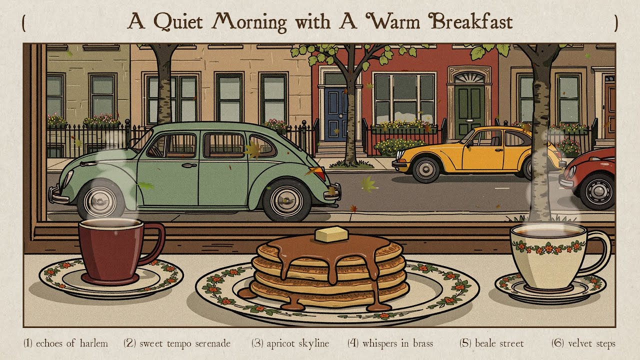 a quiet morning with a warm breakfast, watching the world go by