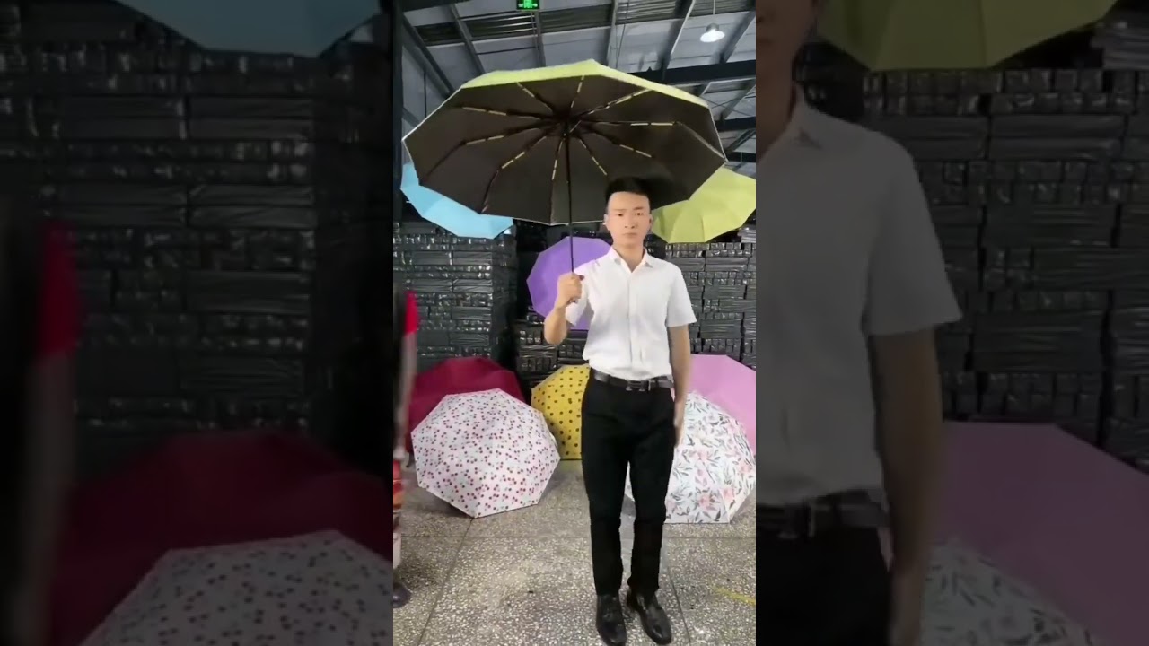 Windproof Travel Umbrella 🌂 Compact, Reverse & UV Safe