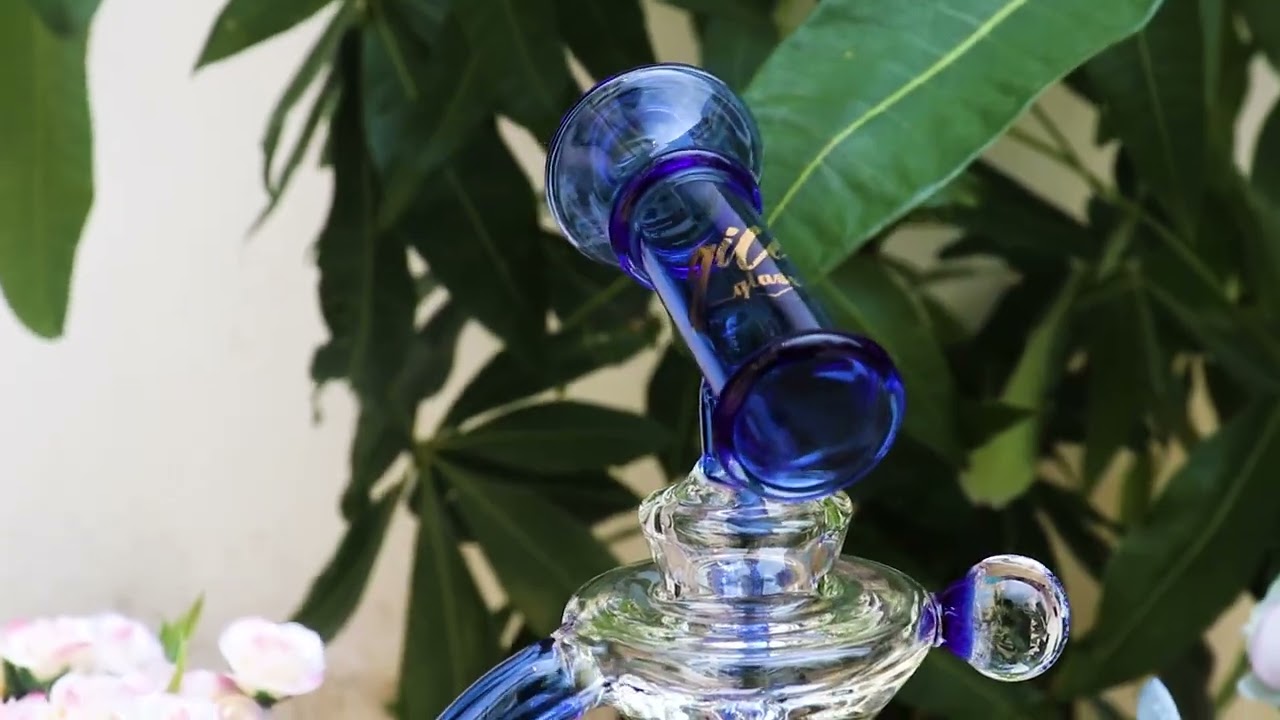 Gili Glass Oil DAB Rig Recycler Smoking Water Pipe review Gili-624