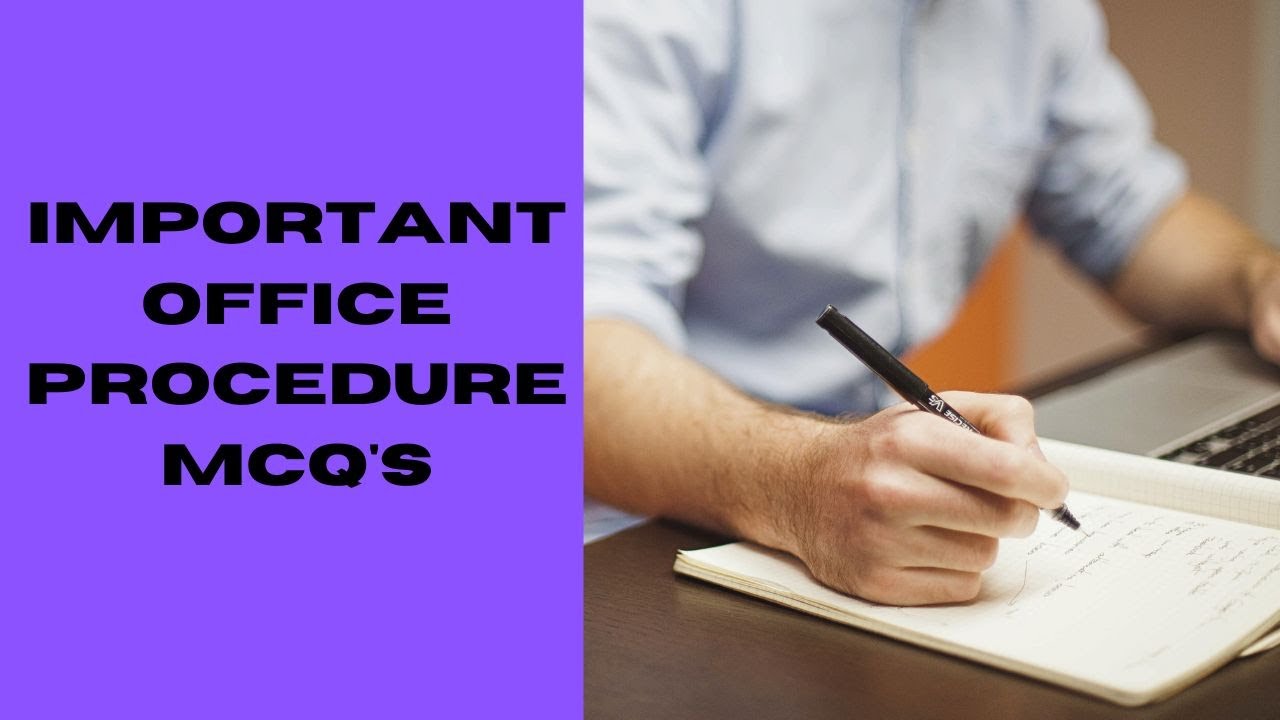 OFFICE PROCEDURE important MCQ Questions | @ExamsKhiladi