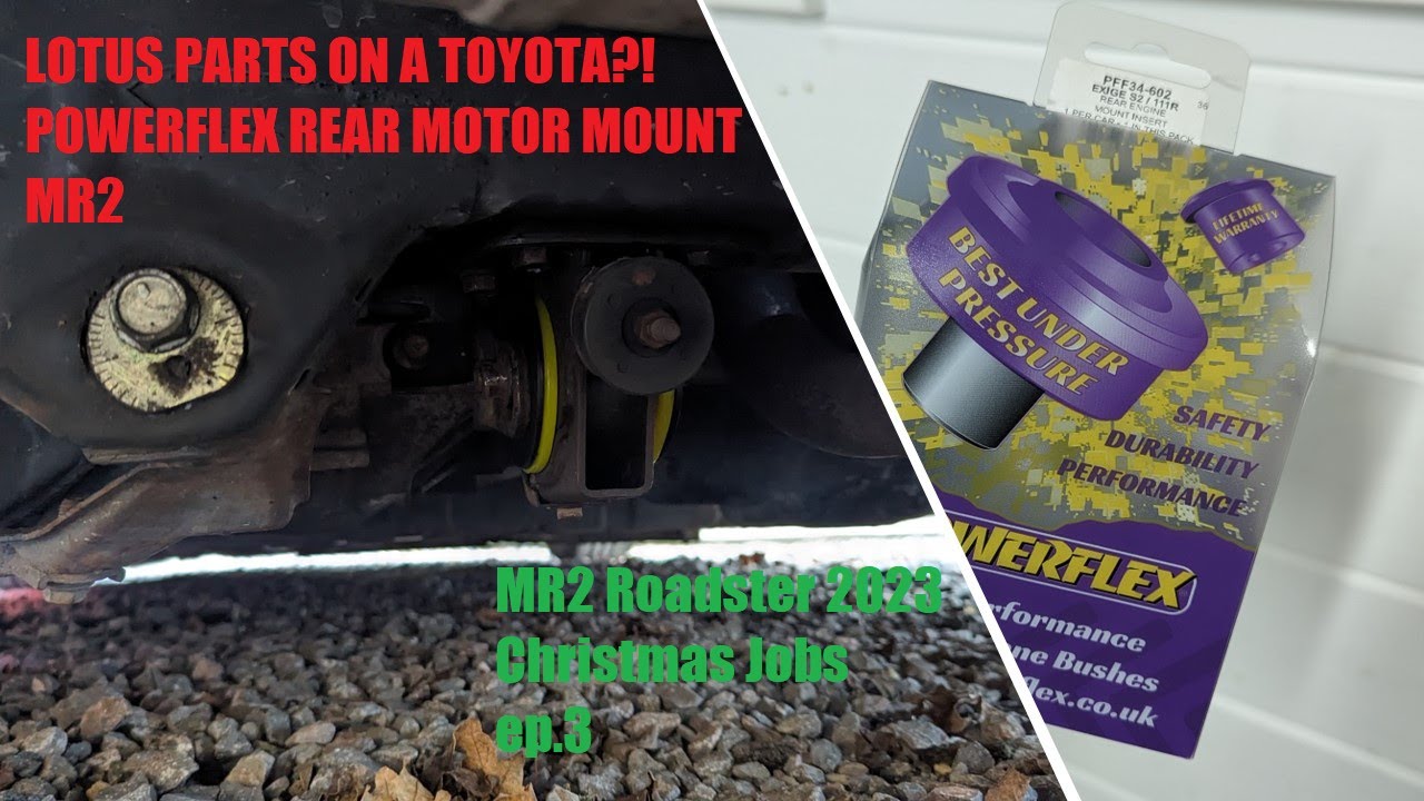 Lotus parts on a Toyota?! MR2 Roadster Powerflex Rear Motor Mount Install and Road Test