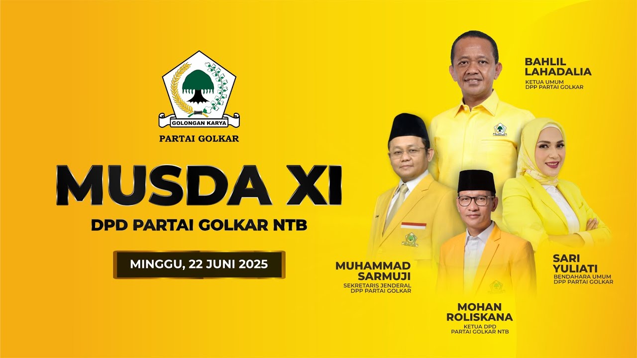 MUSDA XI DPD PARTAI GOLKAR NTB, 22 JUNI 2025
