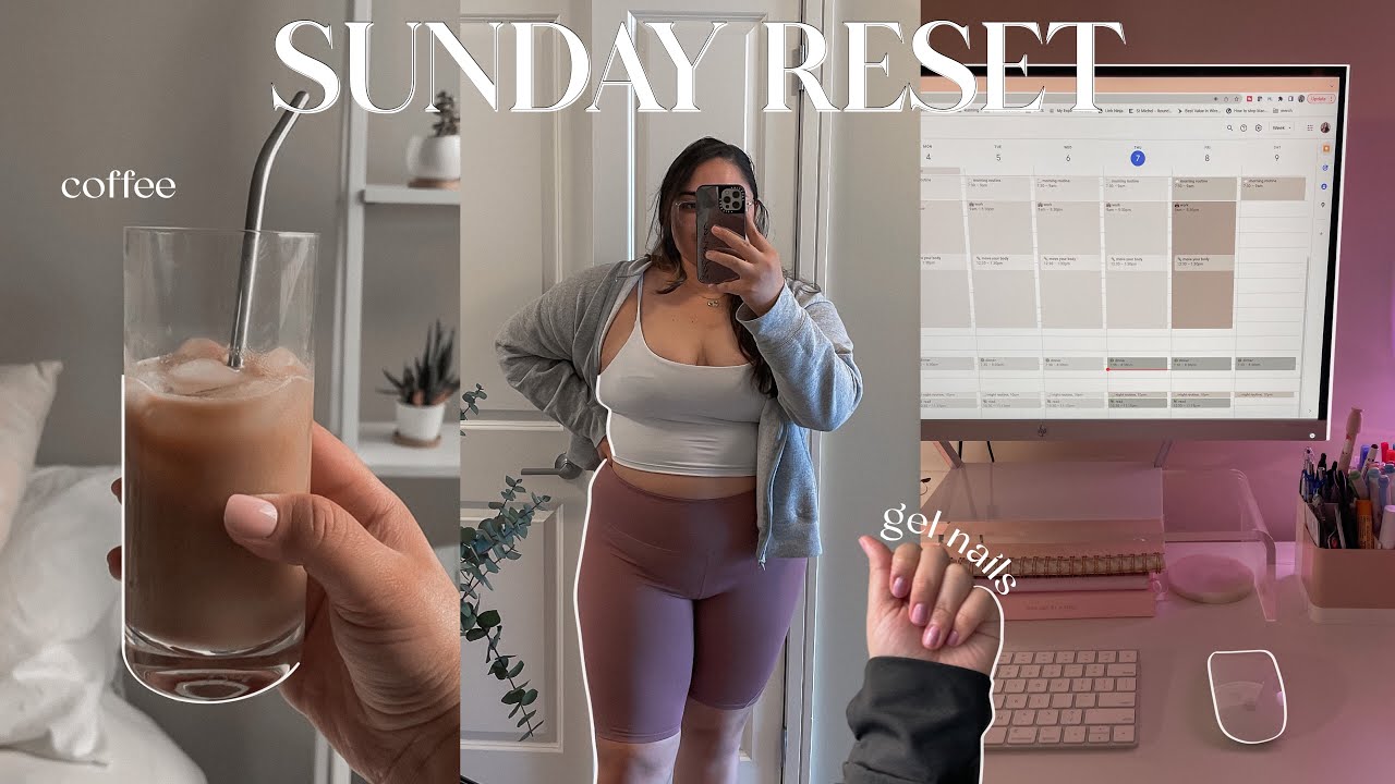 SUNDAY RESET ROUTINE | productive day, cleaning, gel nails at home & more!