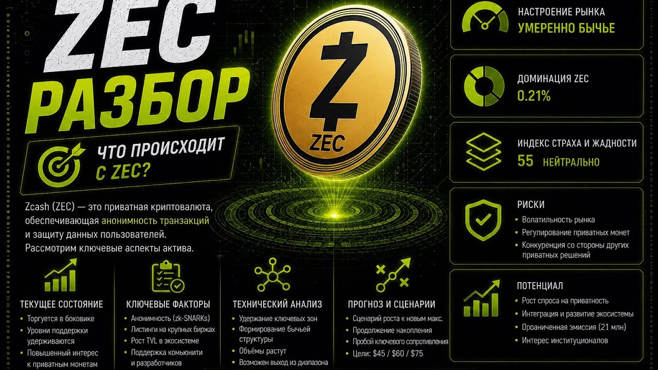     ZEC: Покупать или ждать? Разбор рынка