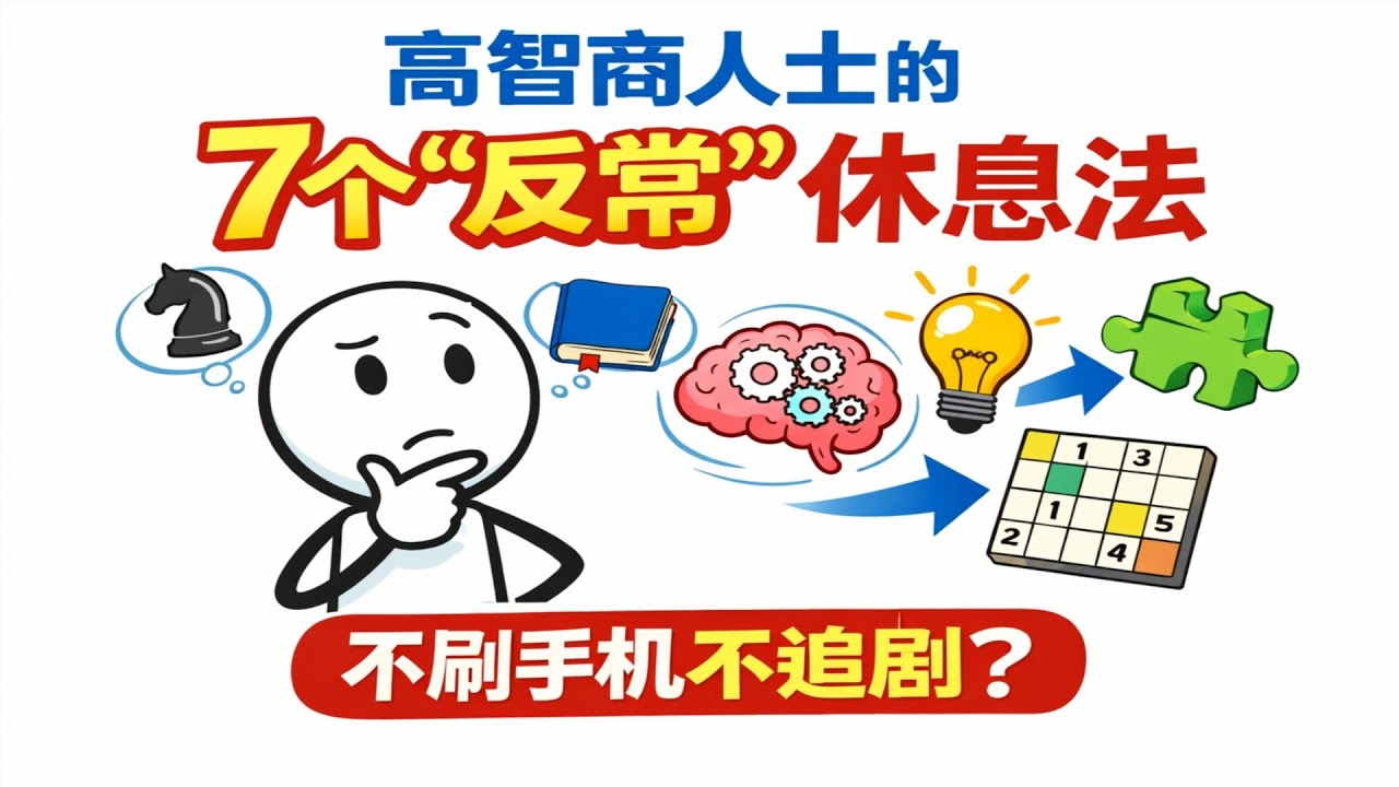 高智商人士的7个“反常”休息方式