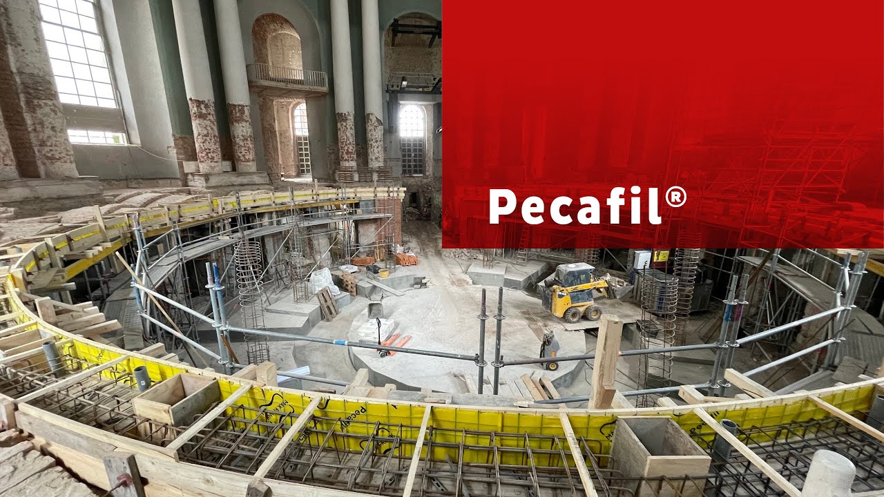 Curved beam formwork with Pecafil® Easy to install!