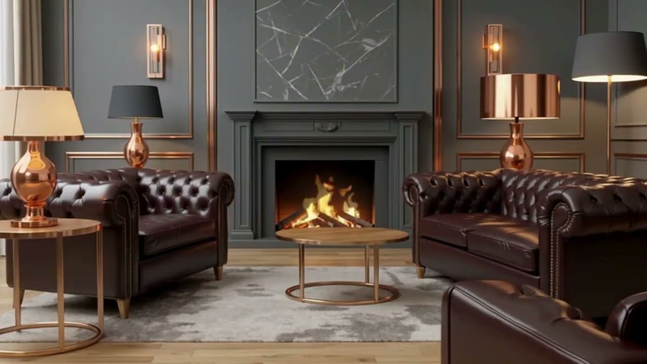 Executive Calm | Leather & Firelight 🔥 Late-Night Focus Piano