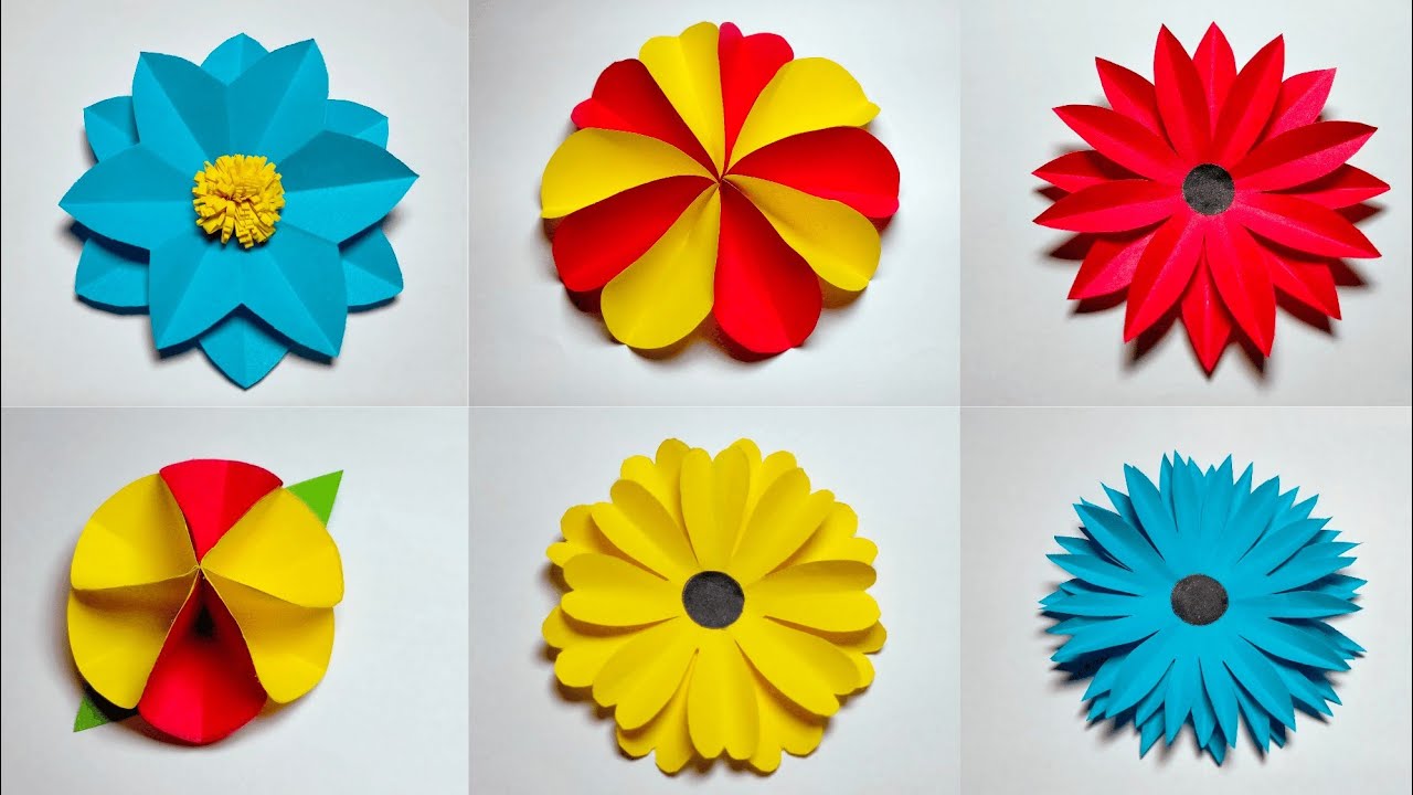 6 Easy Paper Flowers | DIY Paper Flower Making Tutorial 🌸