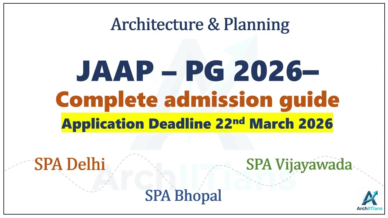 SPA Delhi/Bhopal/Vijayawada Admission 2026 | JAAP - PG 2026 | Complete Guide | Last Date 22 March