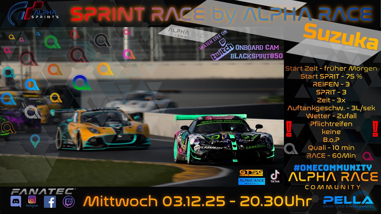 🔥SPRINT RACE by ALPHA RACE Community | Suzuka #be1337