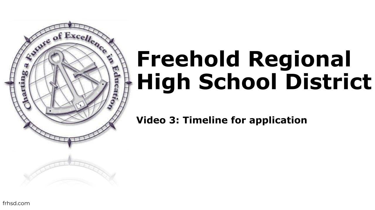 FRHSD Magnet Programs: Timeline for application