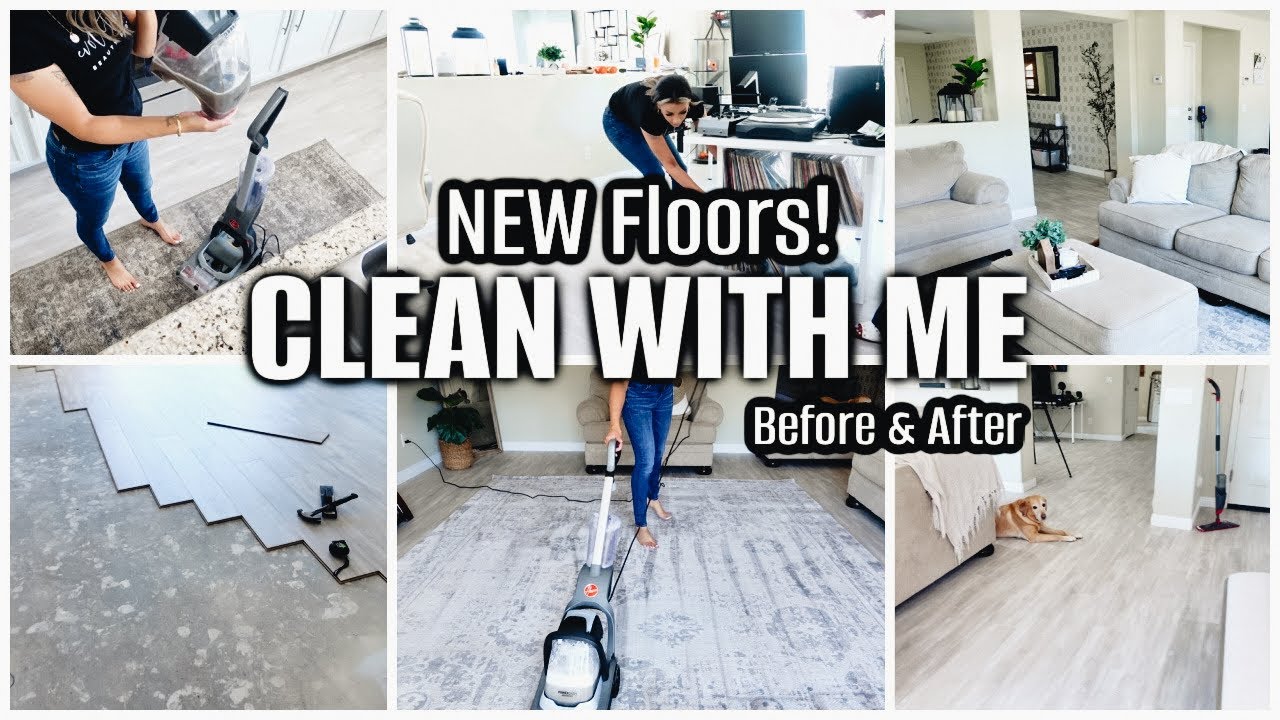 EXTREME CLEAN WITH ME | NEW FLOORS!! CLEANING MOTIVATION