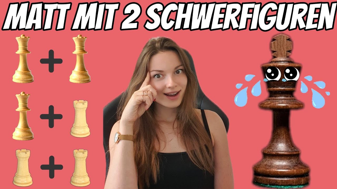 Schachmatt mit 2 Damen und Türmen