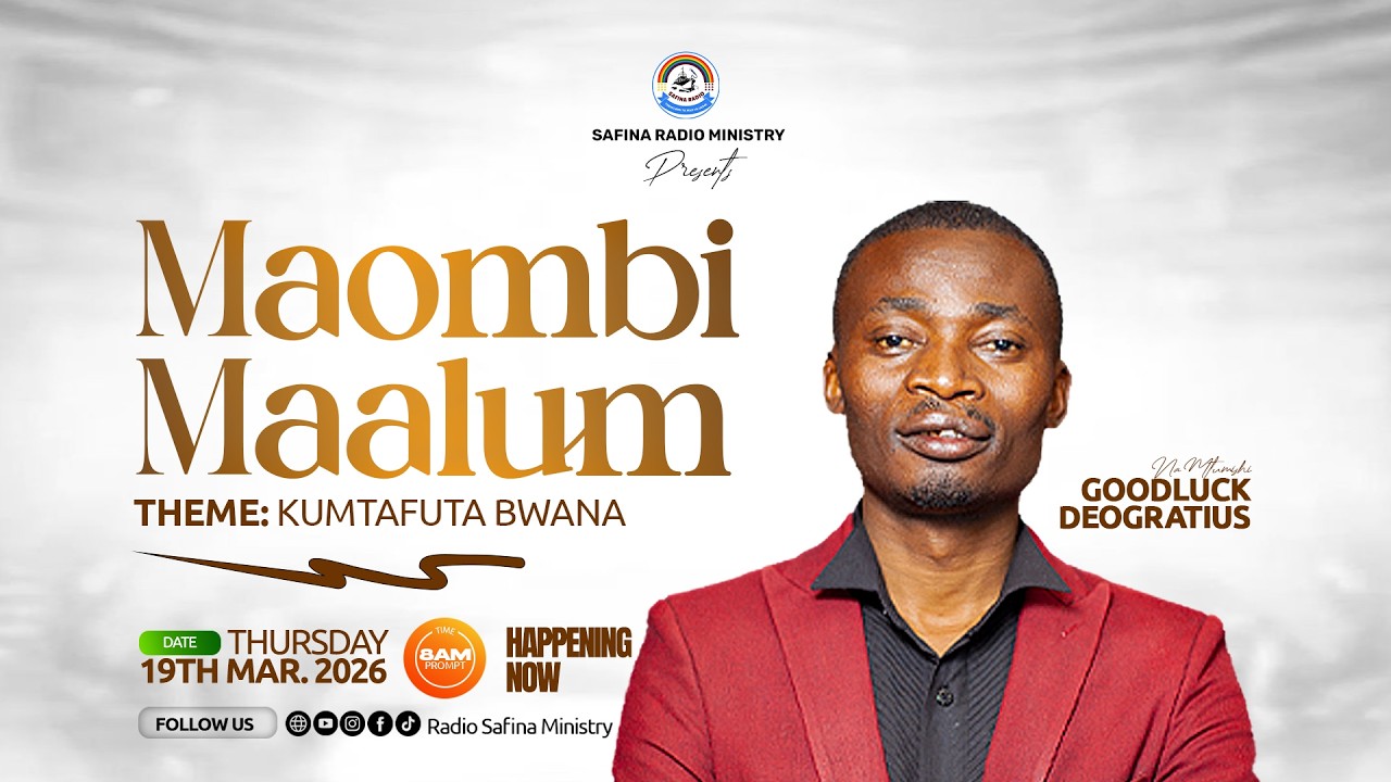 LIVE NOW 🔴GOODLUCK DEOGRATIUS - MAOMBI YA KUMTAFUTA BWANA - 19/3/2026