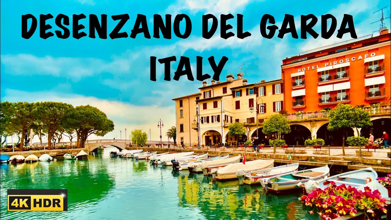 Desenzano del Garda | Lake Garda italy | Sunset walk tour around the city center-4k HDR | April 2022