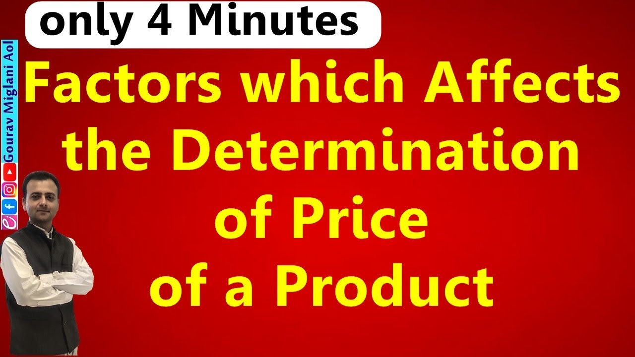 Factors which Affects the Determination of Price of a Product | Factors Affecting Price of a Product