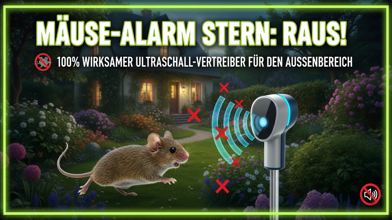 ULTRASCHALL ZUR VERTREIBUNG VON RATTEN UND MÄUSEN 🚫🐭 100 % WIRKSAM AUF AUSSENBEREICH