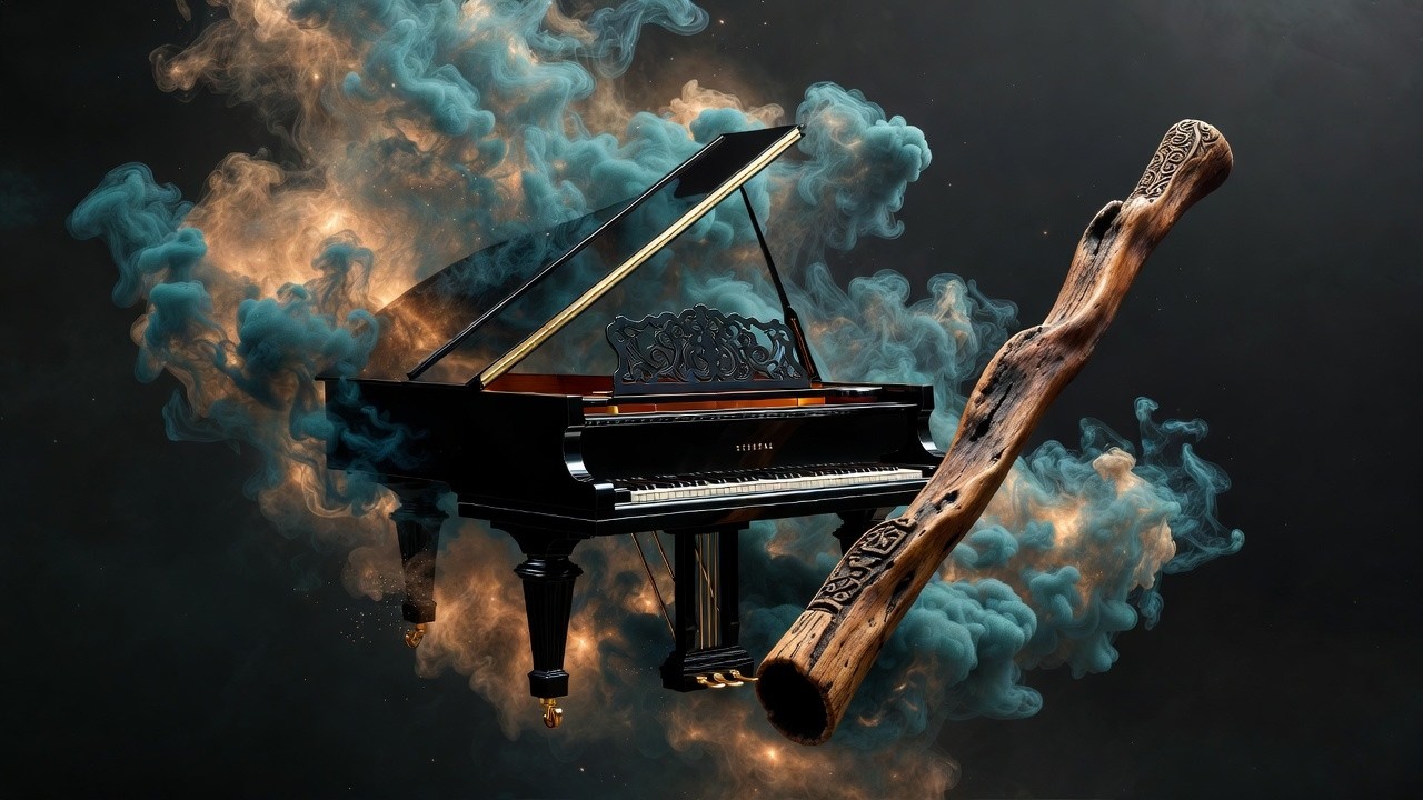 Relaxing Piano & Didgeridoo Meditation Music 🎧 Deep Sleep, Stress Relief, Healing Ambient Sounds
