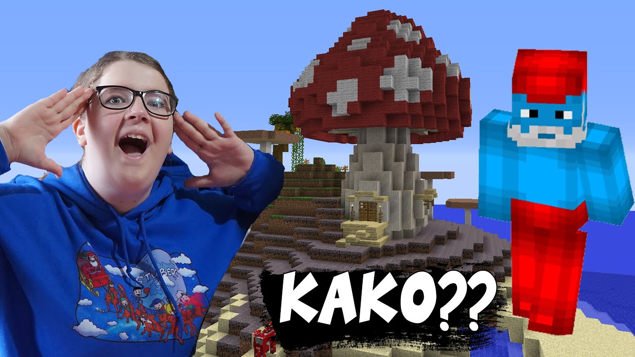 PRETVORILI SMO SE U STRUMFOVE !! Minecraft Prezivaljavanje