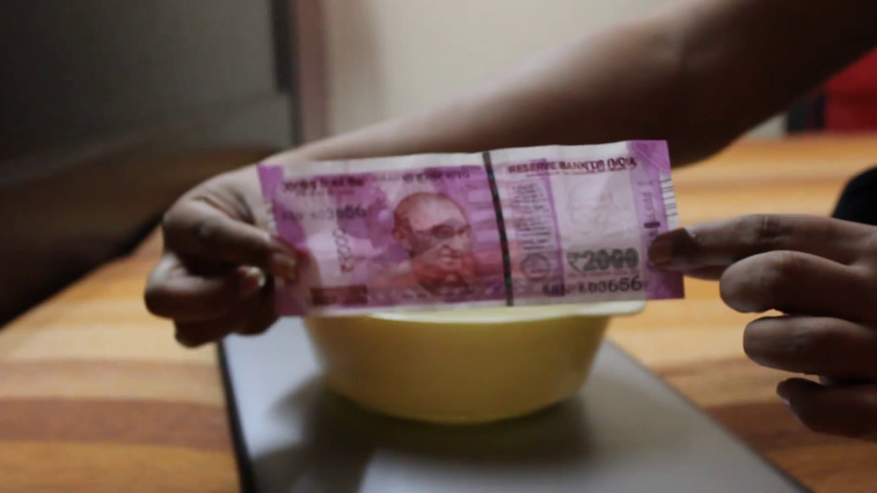 Indian 2000 Rupee Note || Water Test||  Crush Test || Color Test