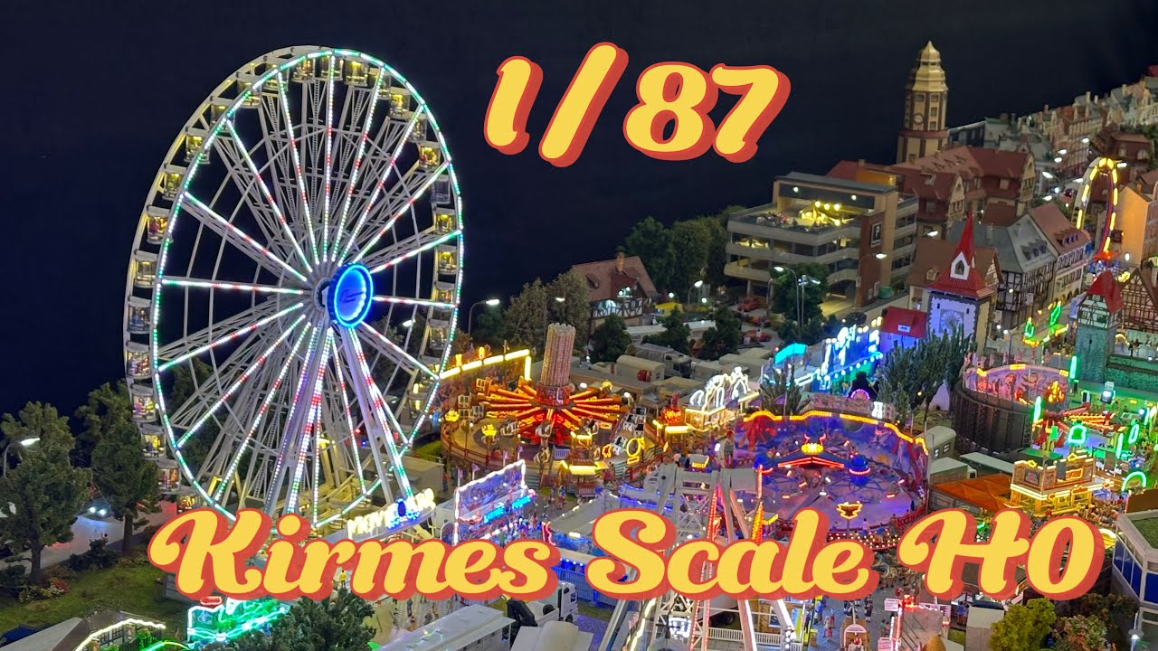 Modellbau Extrem Kirmes im Maßstab H0 1:87 Miniatur Rummel