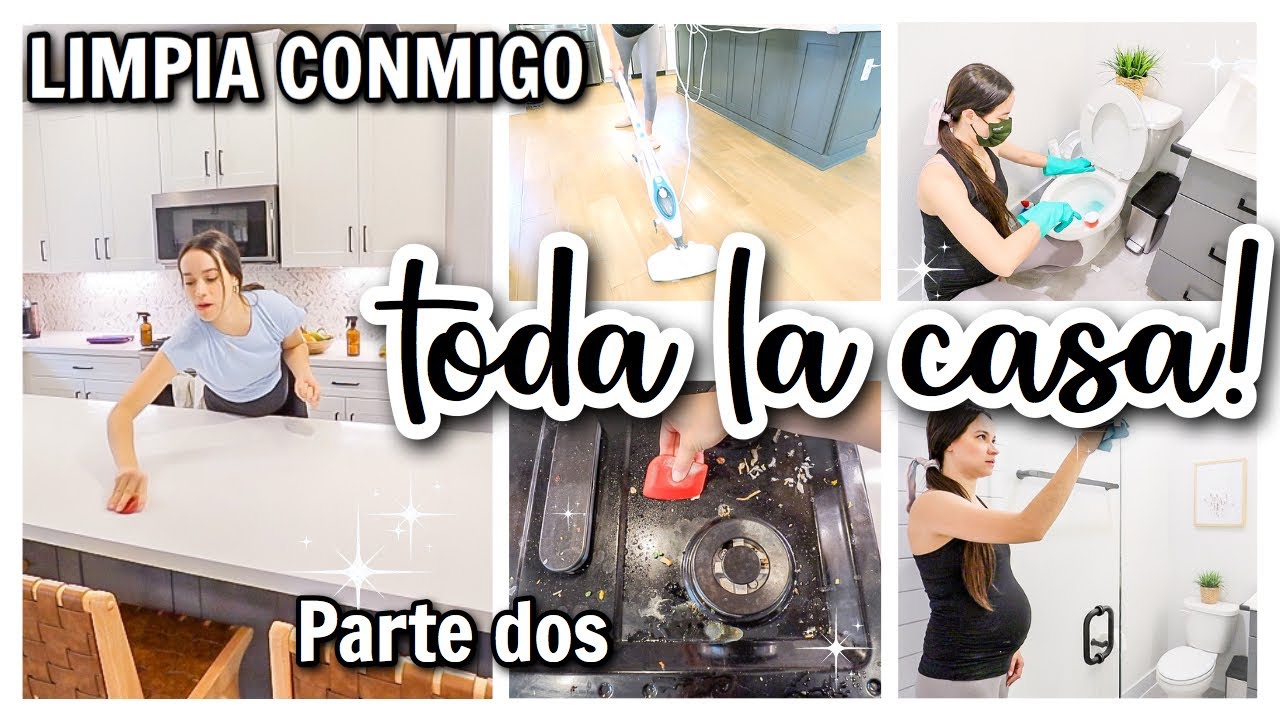 LIMPIEZA DE TODA LA CASA | parte 2 | Desinfección de cocina, sala, baño, pisos | Alejandra C Maldona